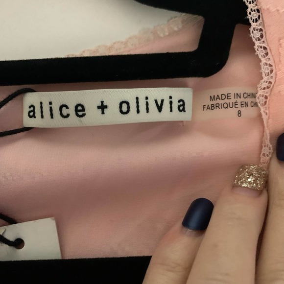 ALICE + OLIVIA English‎ Rose Jacquard Tiered Silk Midi Dress - NWT - Picture 11 of 13